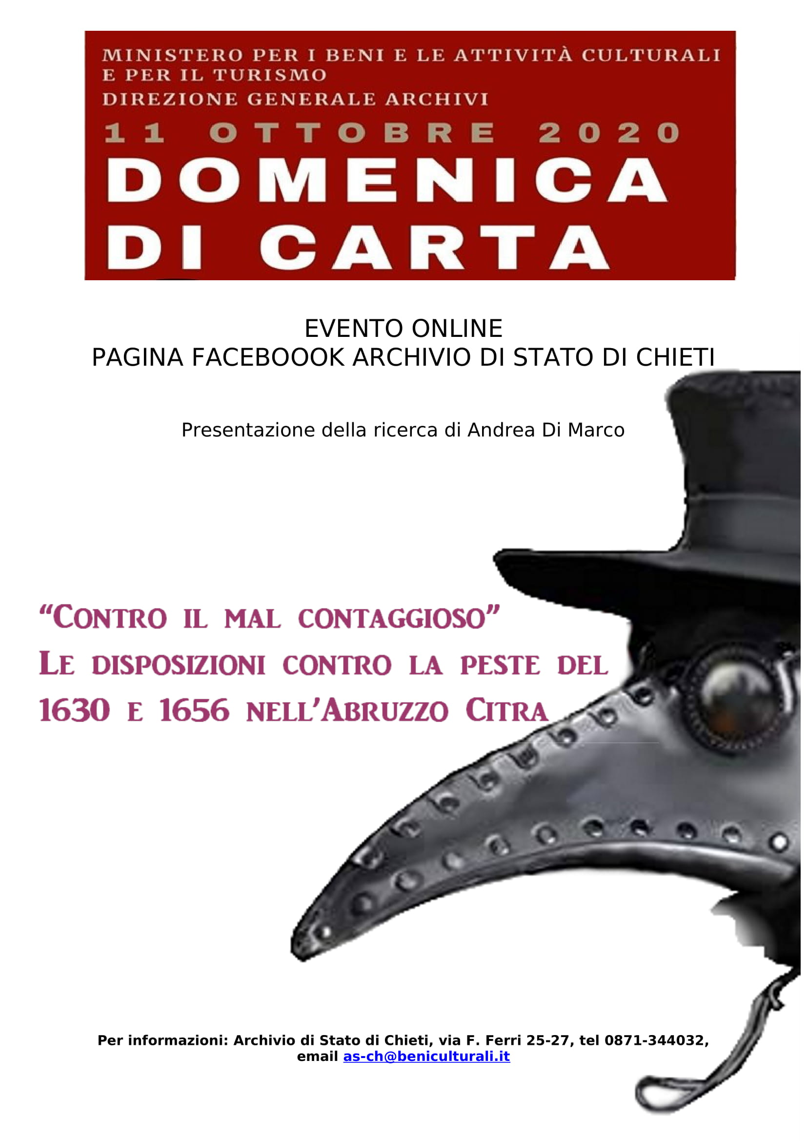 "Contro il mal contaggioso". Le disposizioni contro la peste del 1630 e 1656 nell'Abruzzo Citra